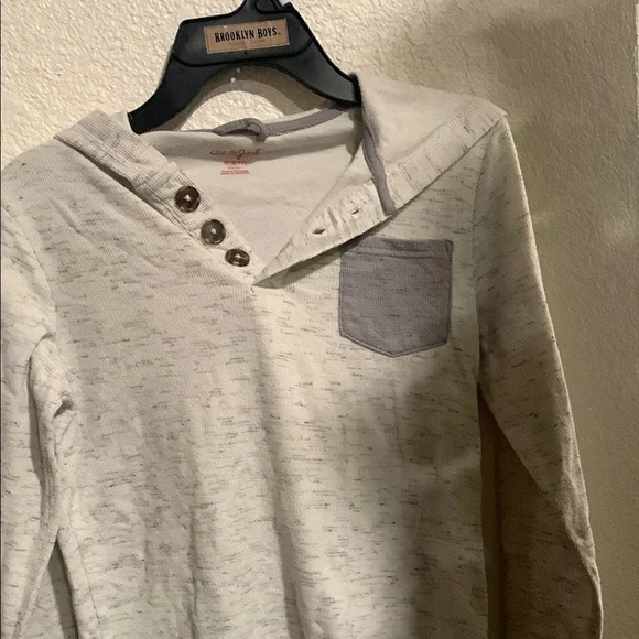 Cat & Jack Kids' White Hoodie with Pocket - Picture 7 of 8